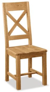Guildford – Cross Back Chair With Wooden Seat