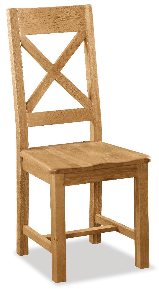 Salisbury - Cross Back Chair With Wooden Seat - Main Image