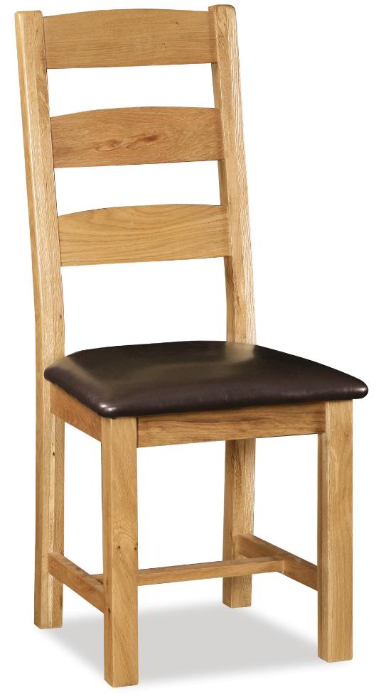 Salisbury - Slatted Chair With Pu Seat - Main Image