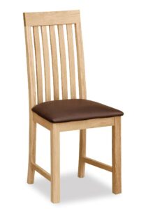 Wantage – Vertical Slatted Chair Brown Pu
