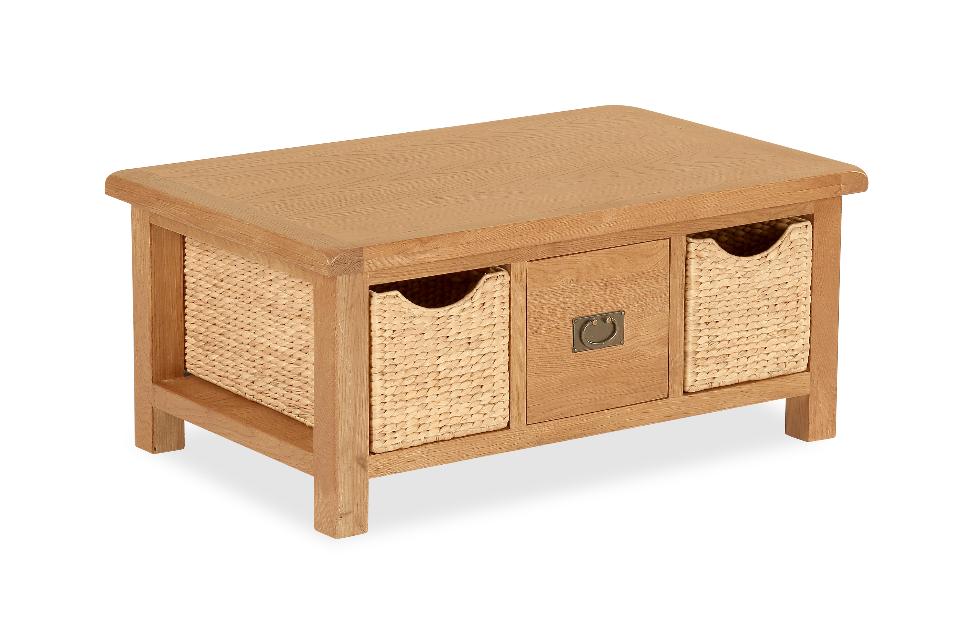 Salisbury - Large Coffee Table With Baskets - Main Image