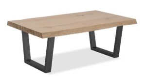 Barnstaple – White Oil Coffee Table Metal Base