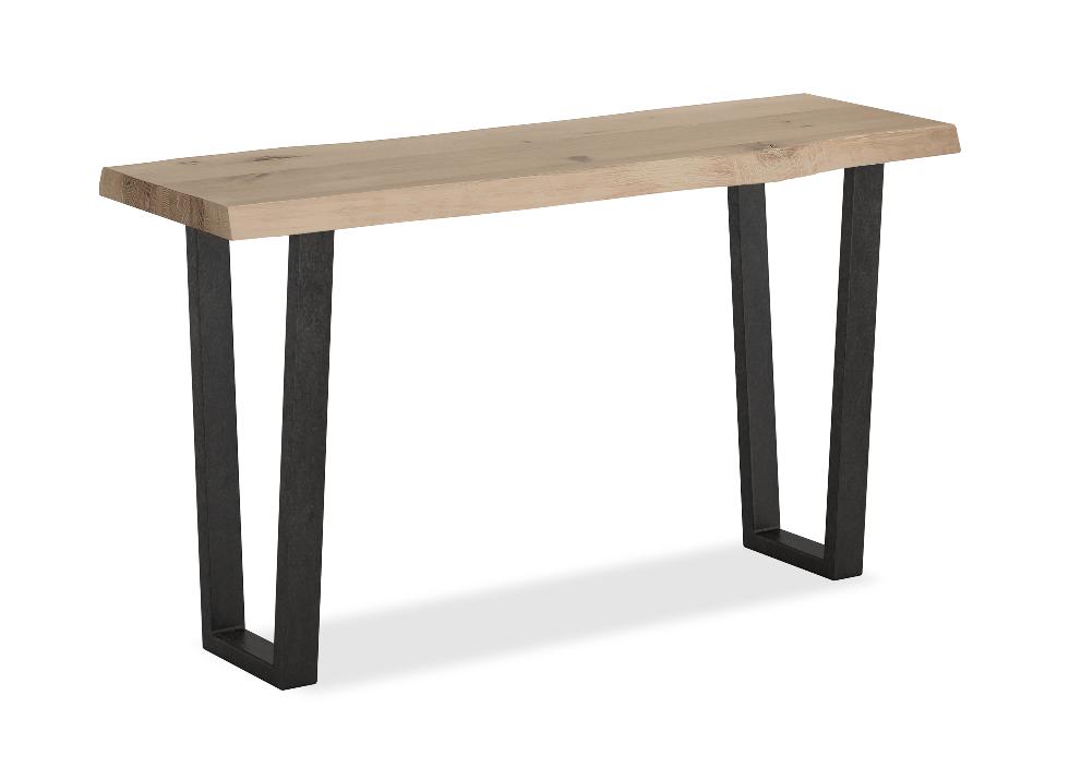 Oak Mill - White Oil Console Table Metal Base - Main Image