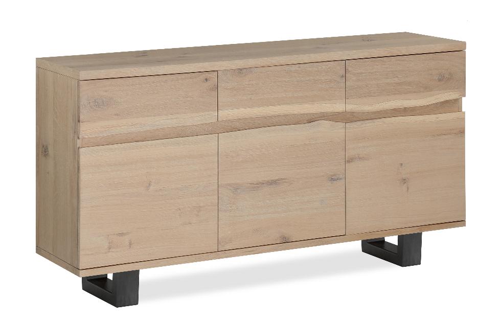 Oak Mill - White Oil Live Edge Sideboard Metal Base - Main Image