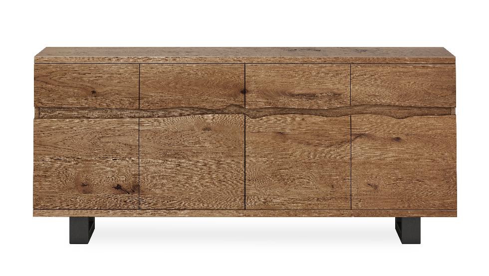 Oak Mill - Tea Tree Live Edge Sideboard 1800 Metal Base - Main Image