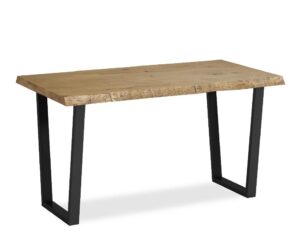 Barnstaple – Waxed Oak Dining Table 1400X800 Metal Base