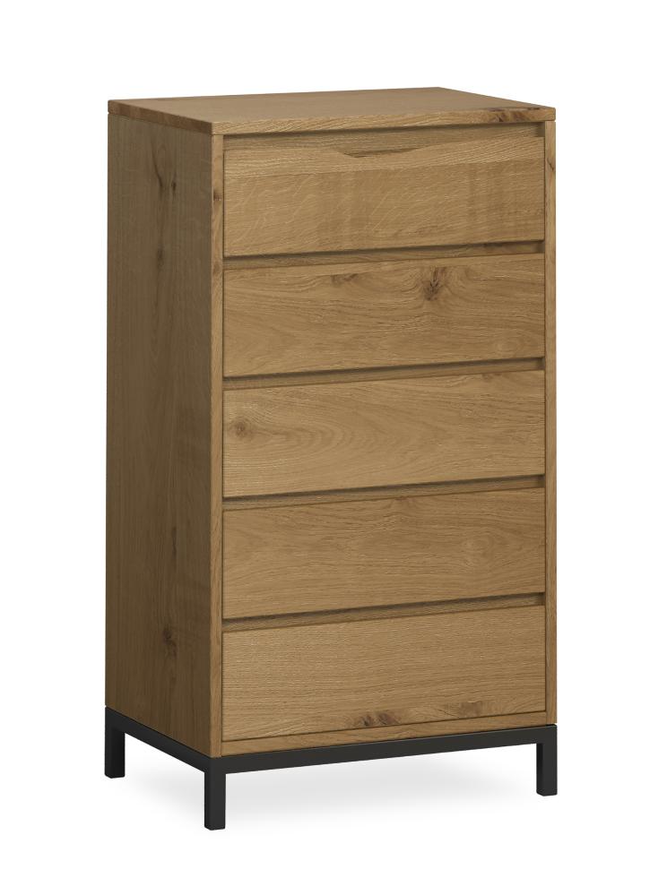 Oak Mill - Waxed Oak 5 Drawer Chest - Main Image