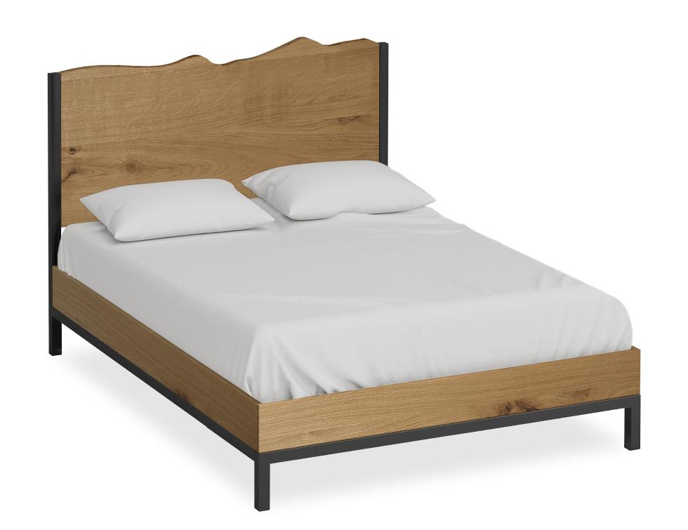 Oak Mill - Waxed Oak Metal Bed 4'6 - Main Image