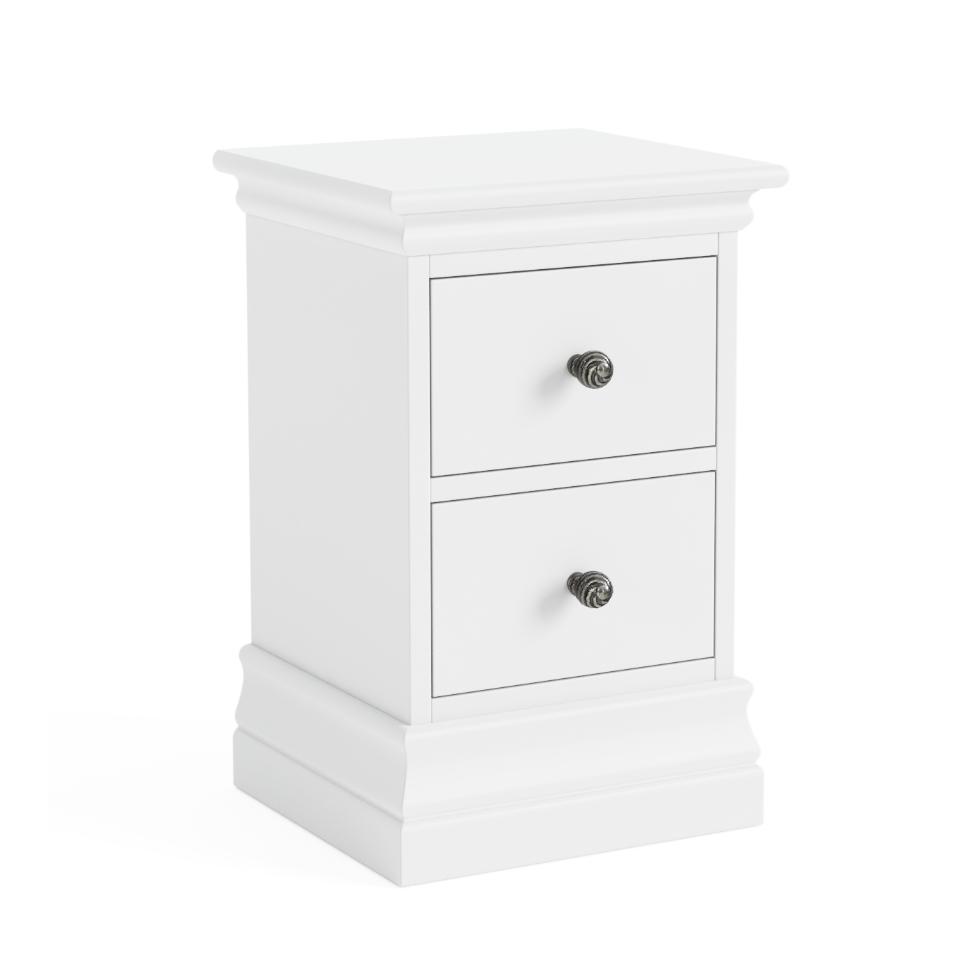 Bordeaux - Narrow Bedside - White - Main Image