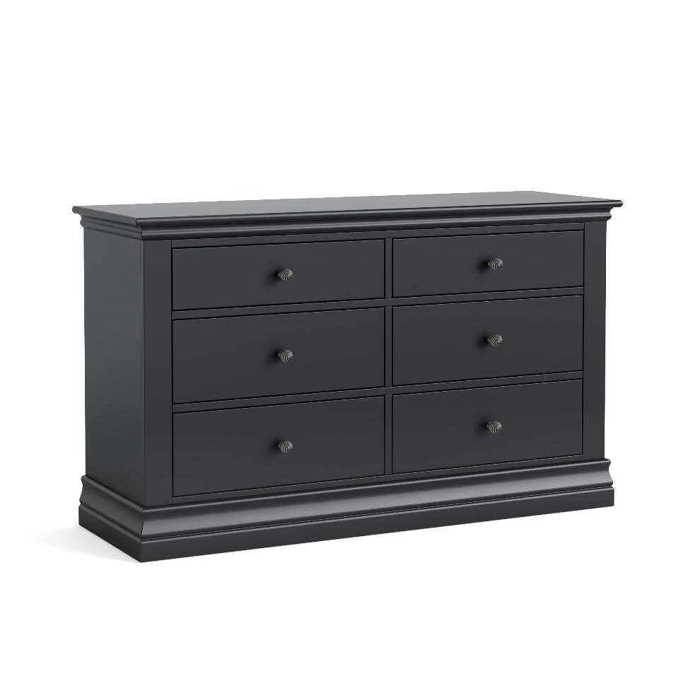 Bordeaux - Chest 6 Drawer - Charcoal - Main Image