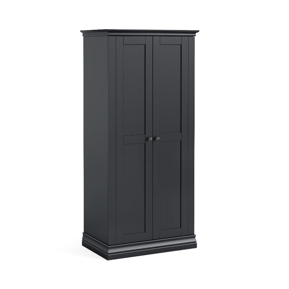 Bordeaux - Full Hanging Wardrobe - Charcoal - Main Image
