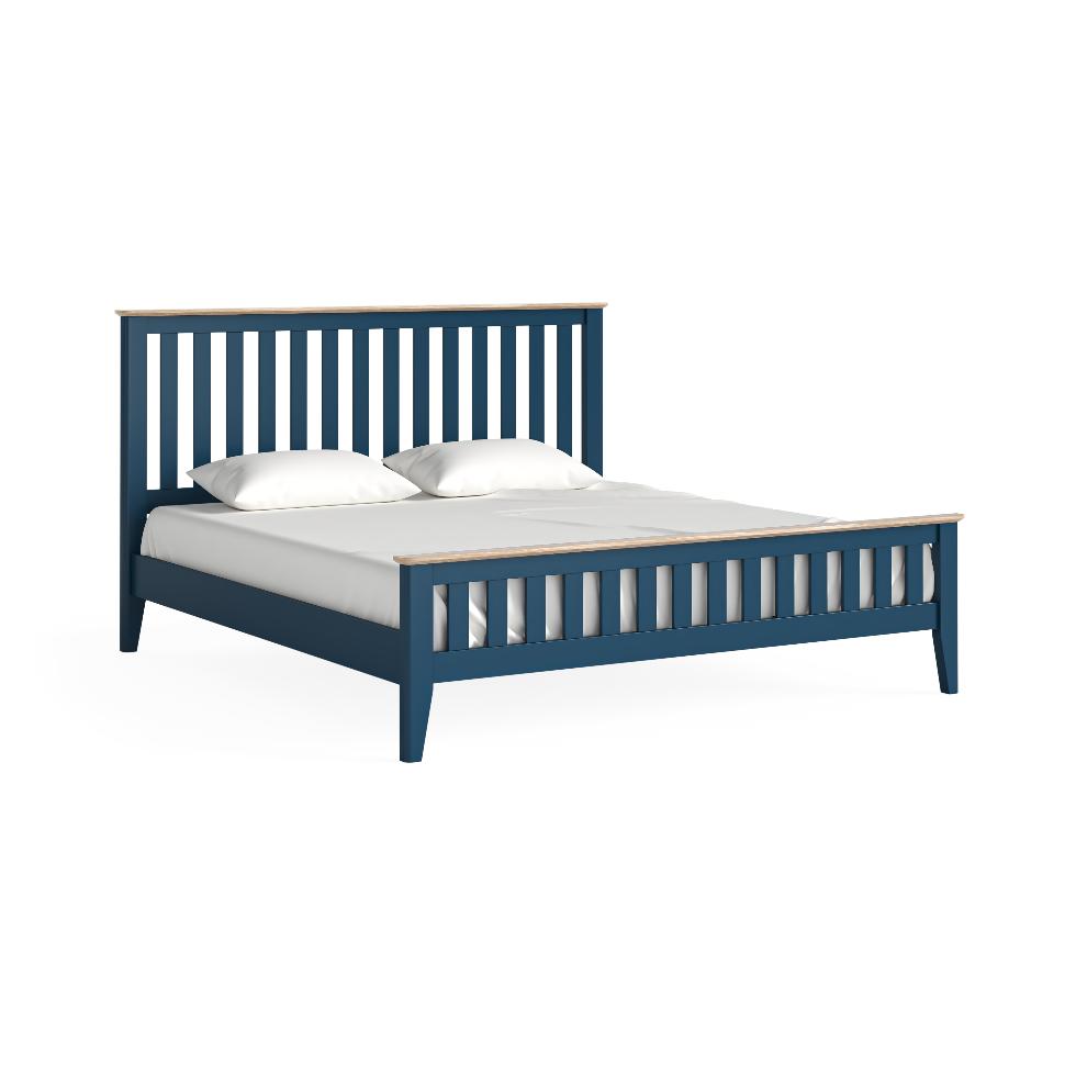 Marlow - Slatted Bed 6' Navy - Main Image