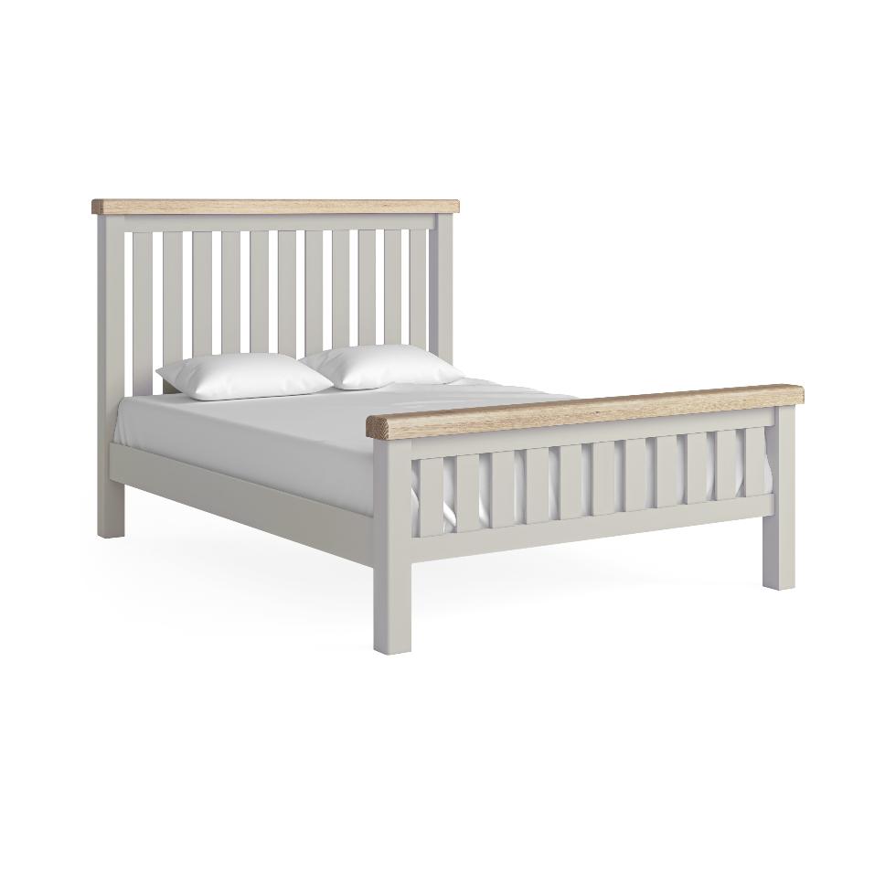 Salcombe - 5' Bed Slatted Light Grey - Main Image