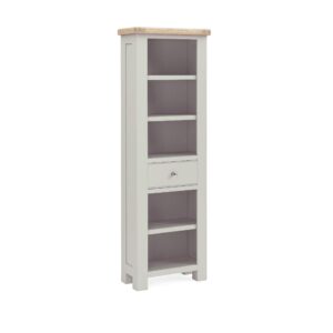 Knaresborough – Slim Bookcase Light Grey