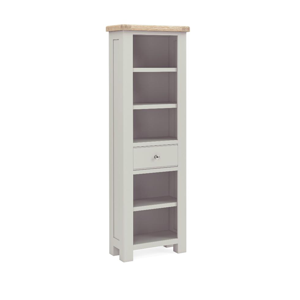Salcombe - Slim Bookcase Light Grey - Main Image