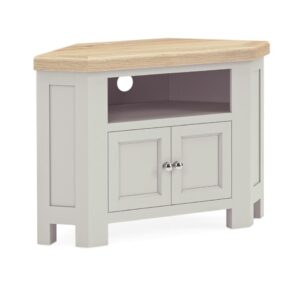 Knaresborough – Corner Tv Unit With 2 Doors Light Grey