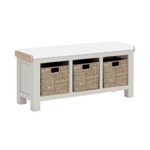 Knaresborough – Storage Bench Without Cushion Light Grey