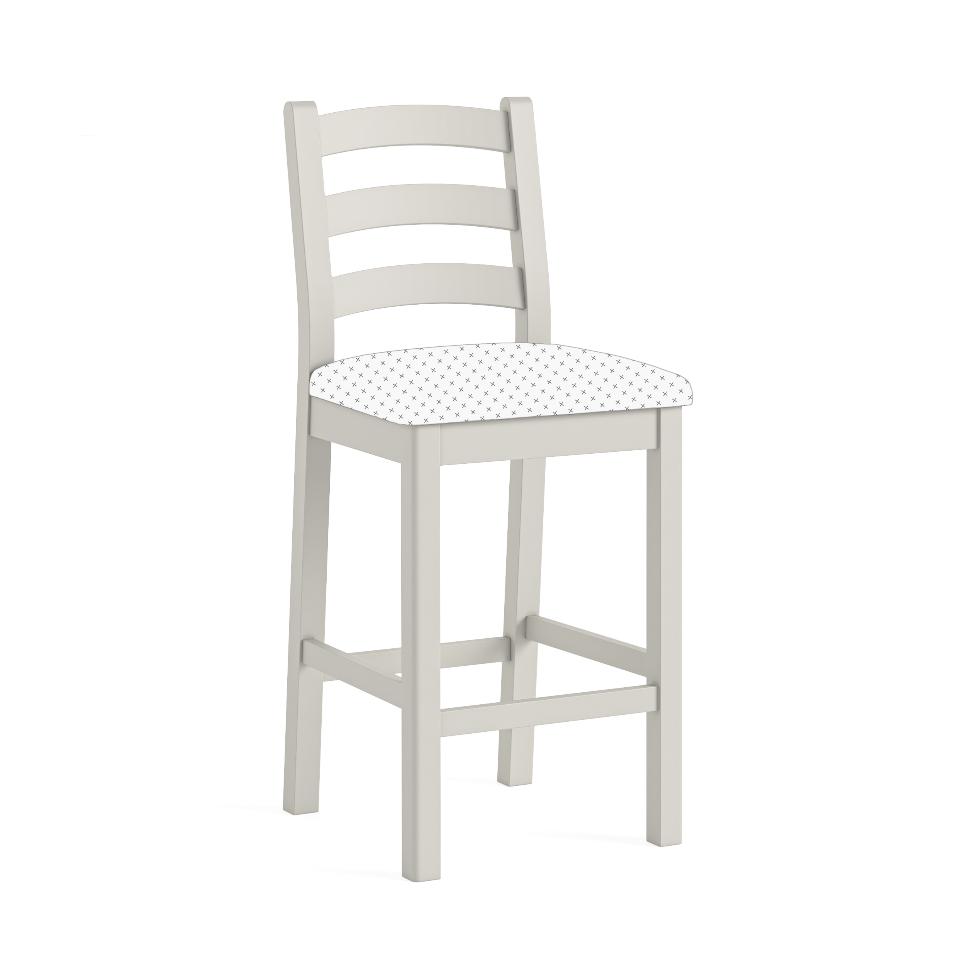Salcombe - Bar Stool Without Cushion Light Grey - Main Image