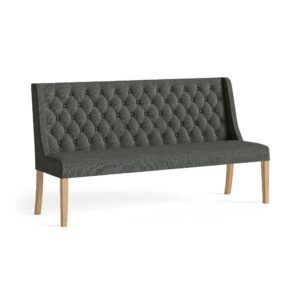 Yoxford – Upholstery Dining Sofa W/ Button Back – Charcoal