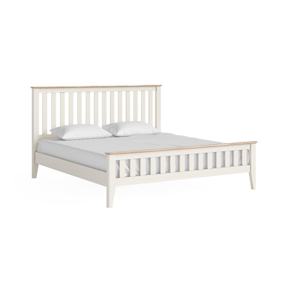 Marlow - Slatted Bed 6' Coconut Milk - Main Image