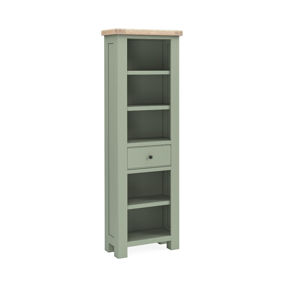 Salcombe - Slim Bookcase Sage - Main Image