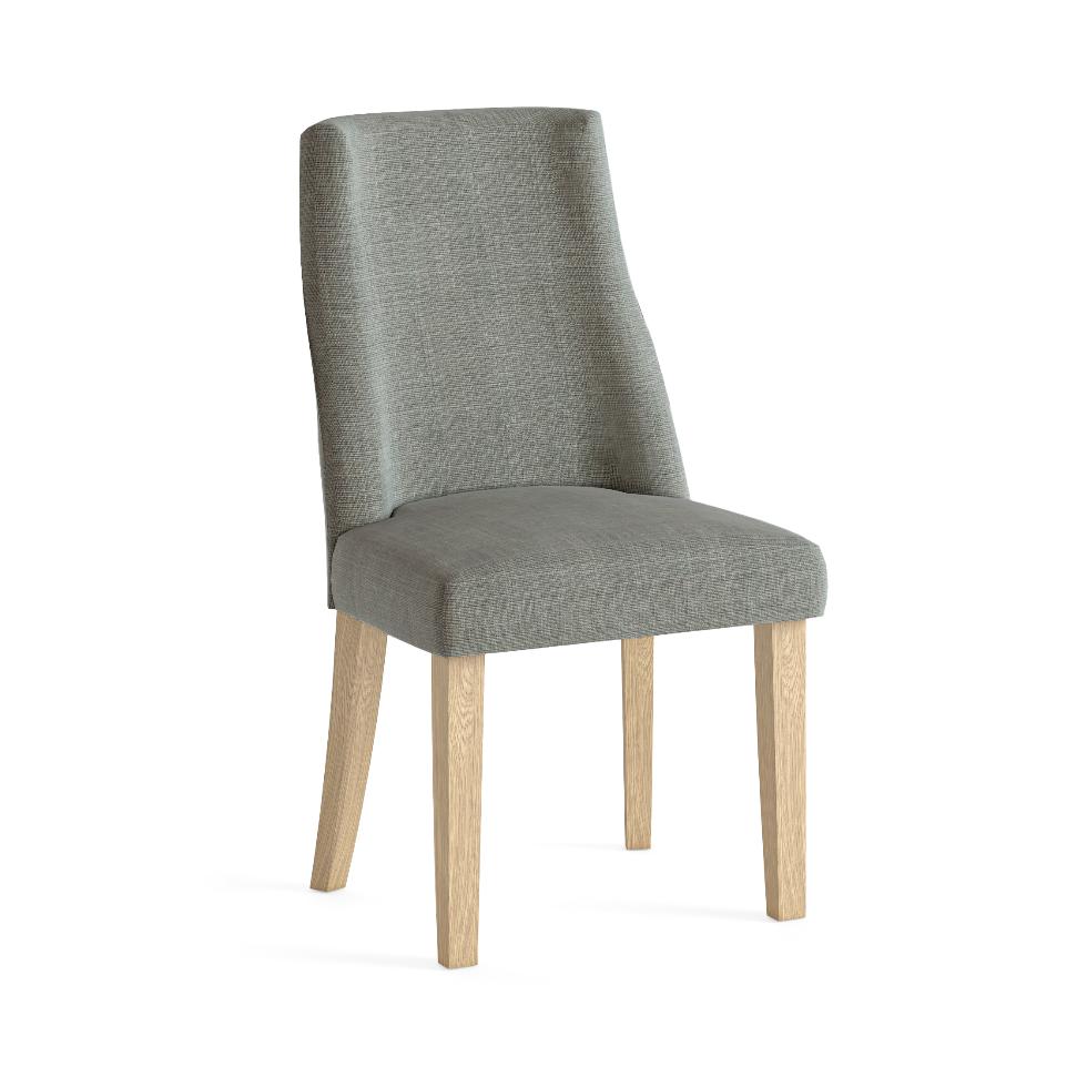 Cara - Upholstered Dining Chair Kd – Grey – Light Leg - Main Image