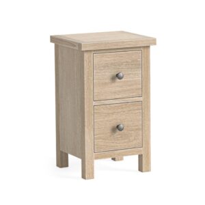 Bella Oak – Narrow Bedside Oak White Wash