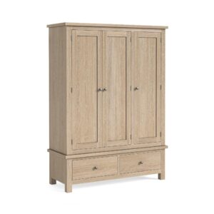 Bella Oak – Triple Wardrobe Oak White Wash