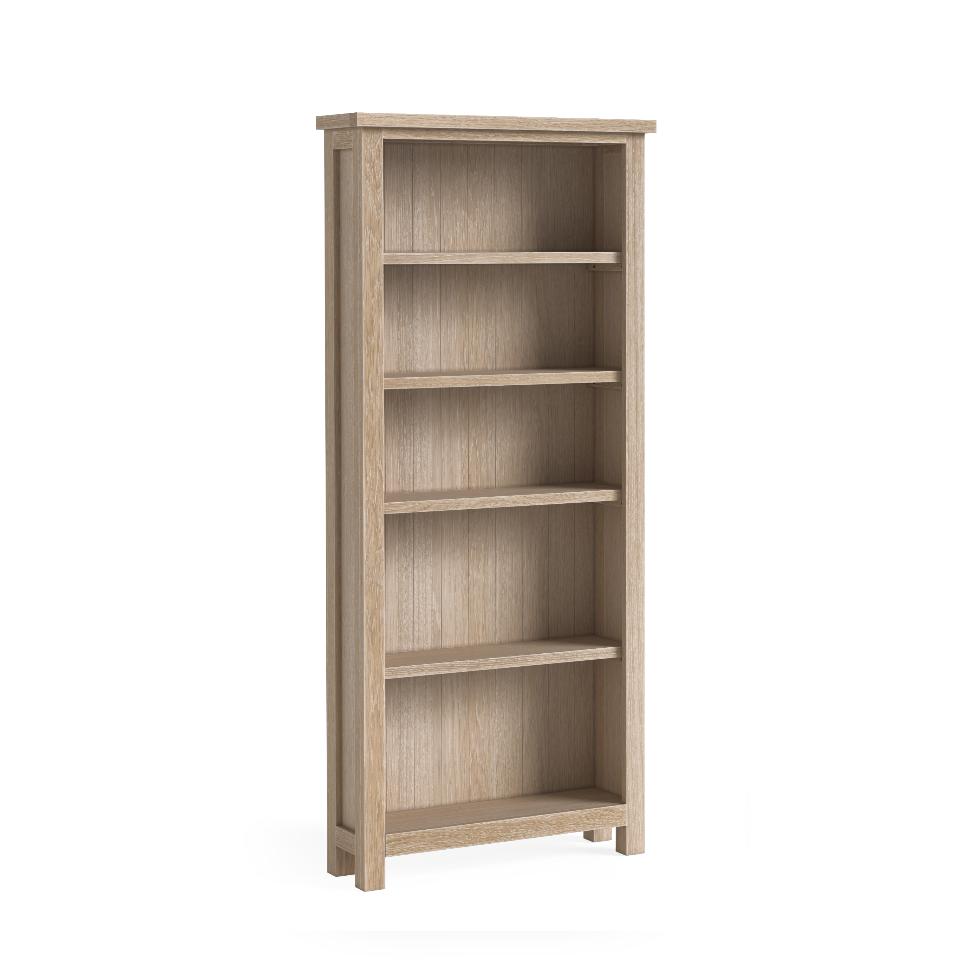 Modern Country - Large Bookcase_Kd Oak White Wash - Main Image