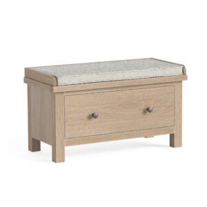 Bella Oak – Hallway Bench With Drawer Oak White Wash