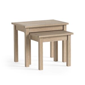 Bella Oak – Nest Of Table Oak White Wash