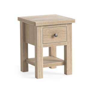 Bella Oak – Lamp Table With Shelf Oak White Wash
