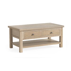 Bella Oak – Coffee Table With Shelf Oak White Wash