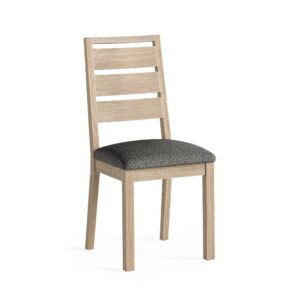 Bella Oak – Dining Chair Oak White Wash (Bouncle Grey)