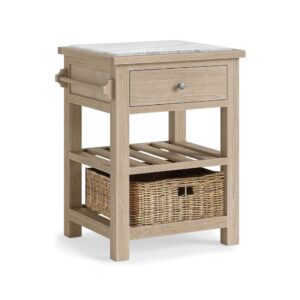 Bella Oak – Small Kitchen Island Oak White Wash