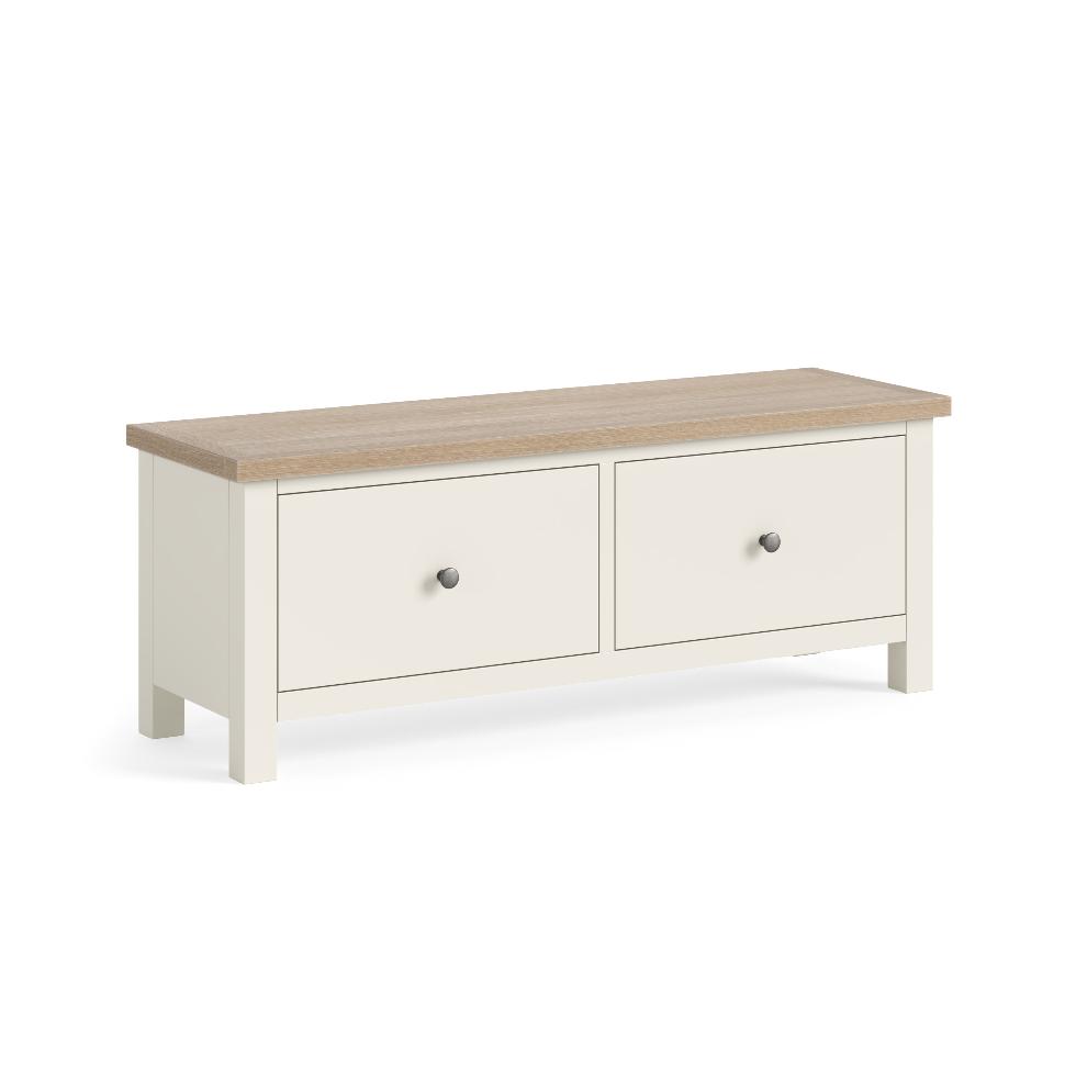 Modern Country - Large 2 Drawer Bench Coconut - Main Image