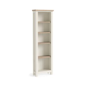Bella Oak – Slim Bookcase Coconut
