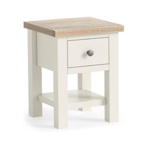 Bella Oak – Lamp Table With Shelf Coconut