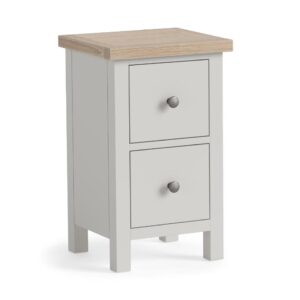 Bella Oak – Narrow Bedside Light Grey