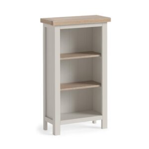 Bella Oak – Mini Bookcase Light Grey