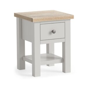Bella Oak – Lamp Table With Shelf Light Grey