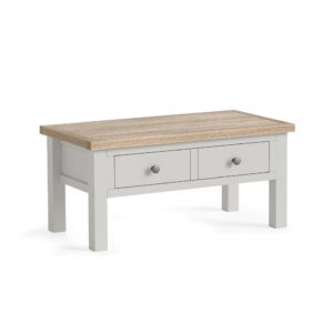 Bella Oak – Coffee Table With Drawer Only Light Grey