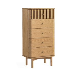 Honiton – 5 Drawer Tallboy Chest Natural