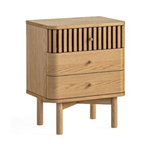 Honiton – Bedside 3 Drawer Natural