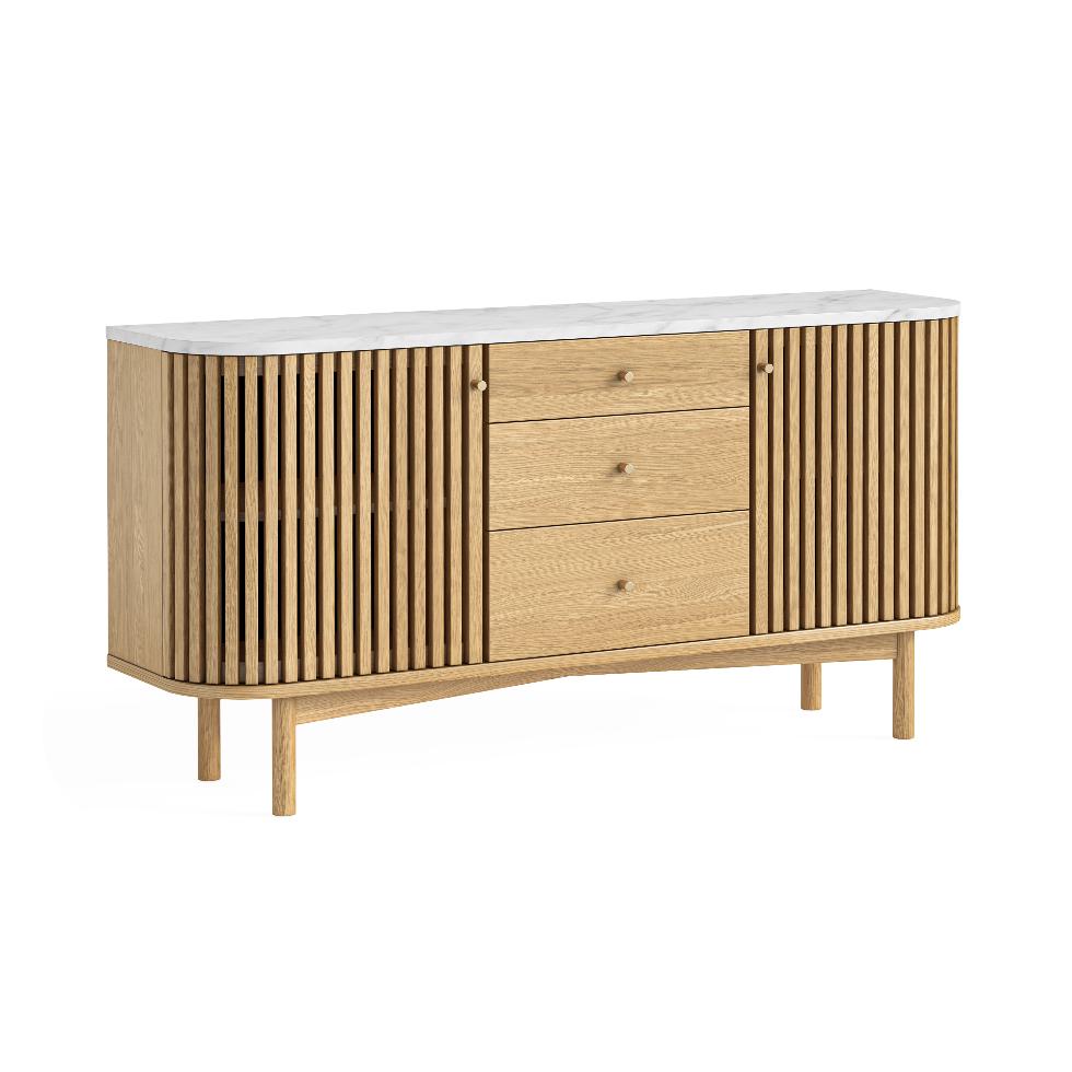 Soho Marble Top - Sideboard With Drawers Natural - Main Image