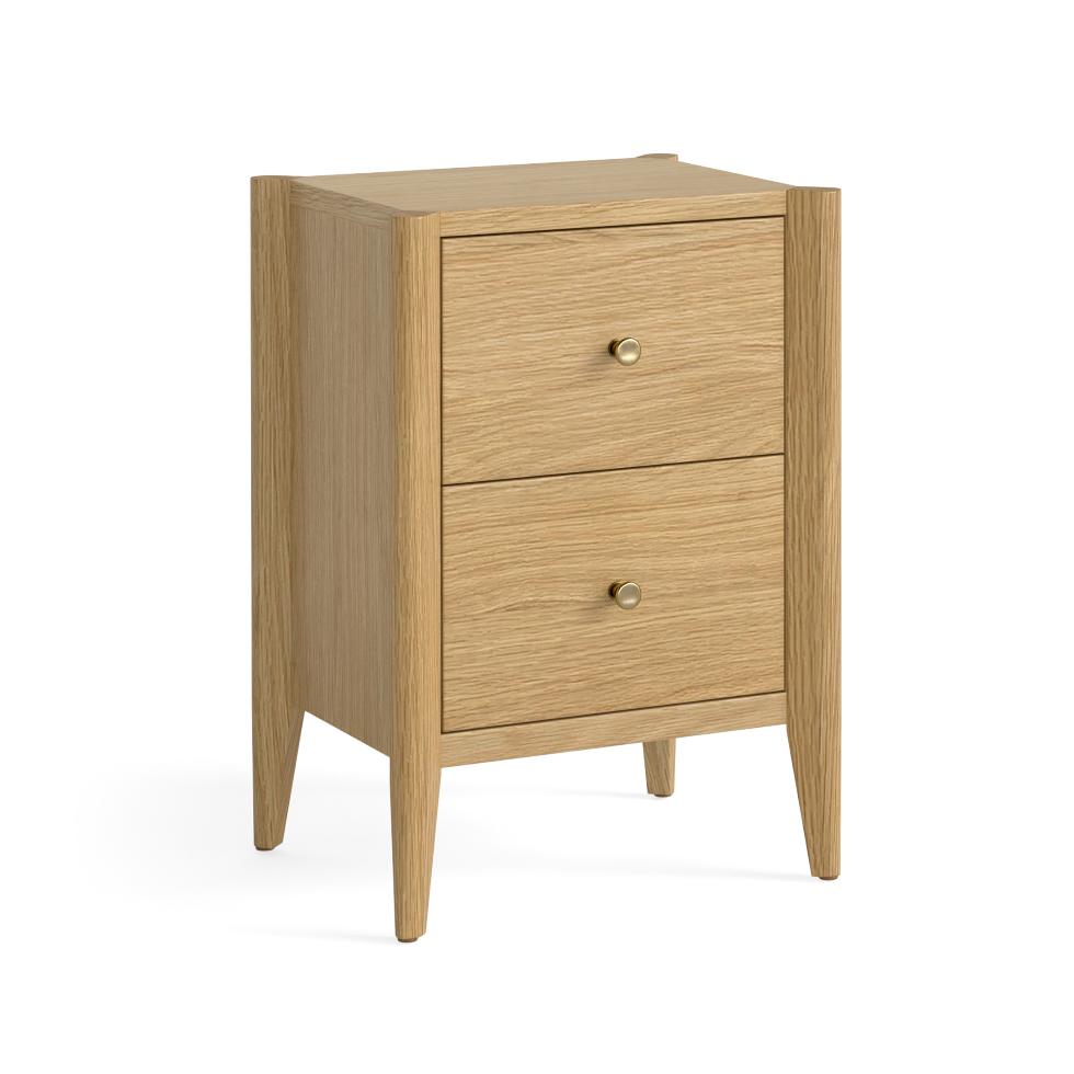 Paris - 2 Drawer Bedside Natural Oak - Main Image