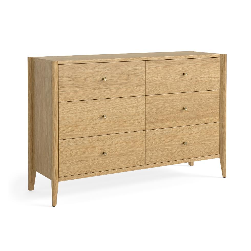 Paris - 6 Drawers Chest Natural Oak - Main Image