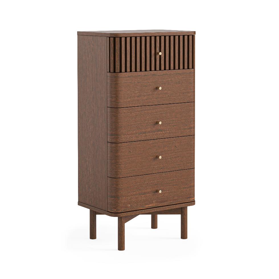 Soho - 5 Drawer Tallboy Chest Brown - Main Image