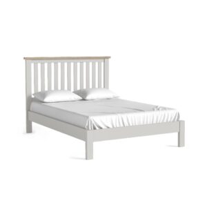Bella Oak – 4’6 Slatted Low Foot End Lightgrey