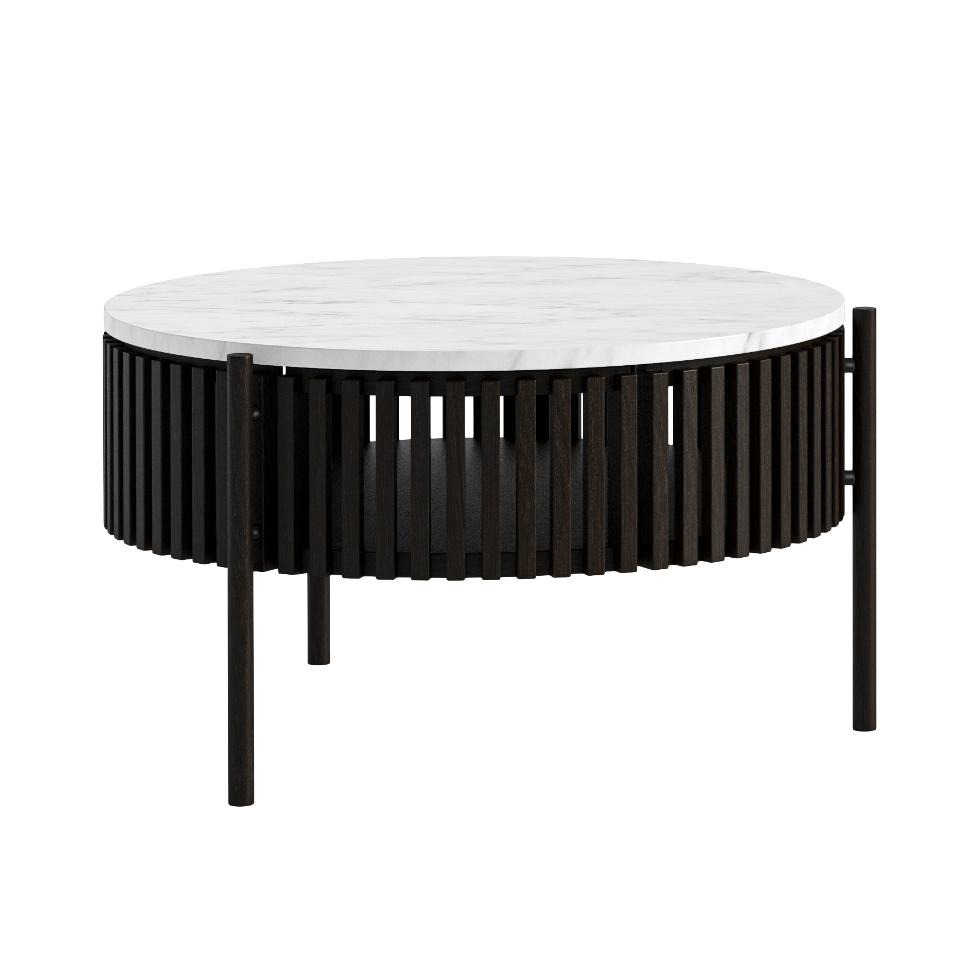 Soho Marble Top - Story Coffee Table With Door Black - Main Image